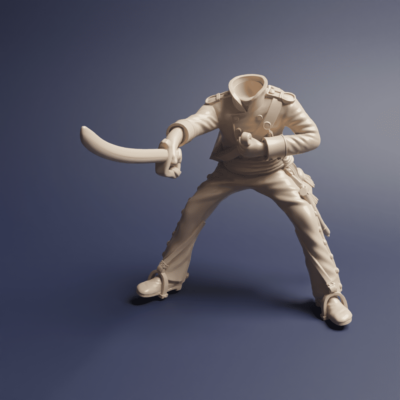 Prussian Landwehr Officer Charging 1