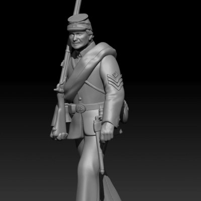 Civil War Soldier Union v8 marching