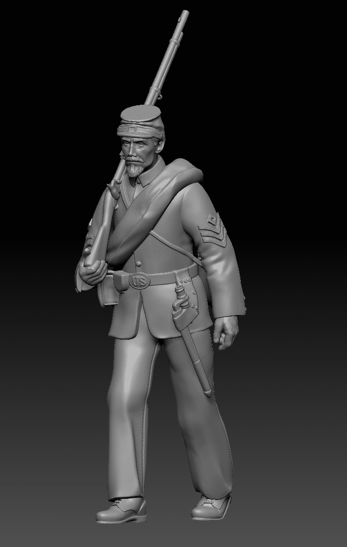 Civil War Soldier Union v9 marching