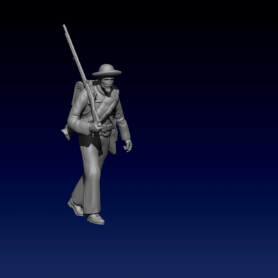 Civil War Soldier Confederate v9 marching