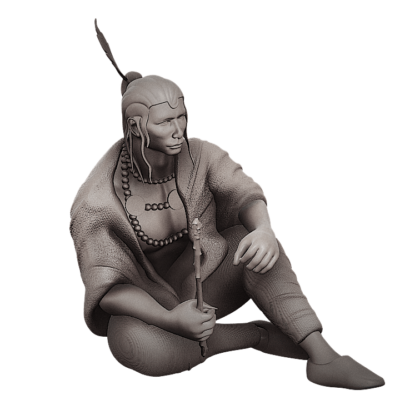 Native American Man sitting