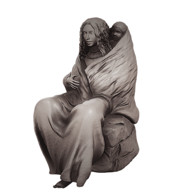 Native American Woman with Child