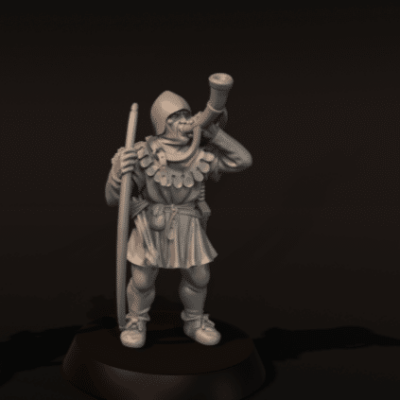 100 Year War 13th Century Horn Blower