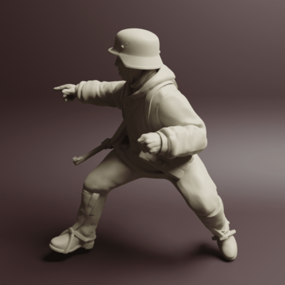 Early WW2 German cavalry soldier 2 pointing