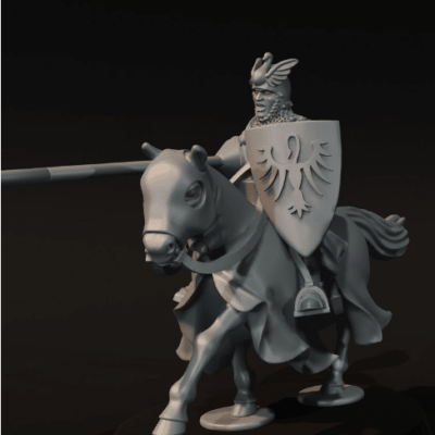 Lohengrin son of Parzival mounted