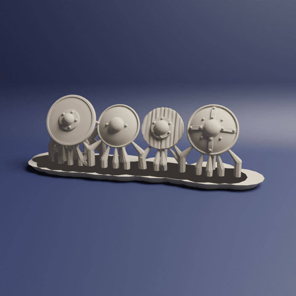 Medieval 4x Shield sprue