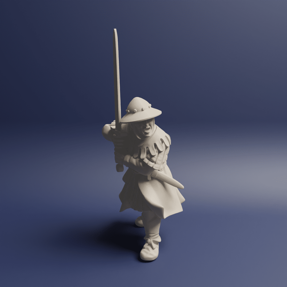 Medieval Men at Arms with a 2 Handed Weapon 3