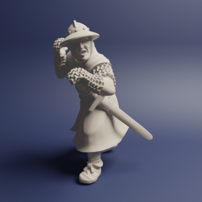 Medieval Men at Arms with a 2 Handed Weapon 4