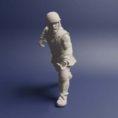 Medieval Peasant With Spears 1