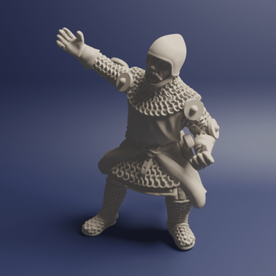 Medieval Scottish Knight with pike