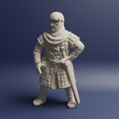 Medieval Scottish pike at rest banner