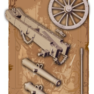 Preussan Artillery Cannon Napoleonic v2