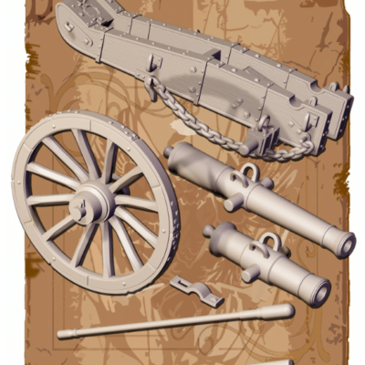 Preussan Artillery Cannon Napoleonic v3