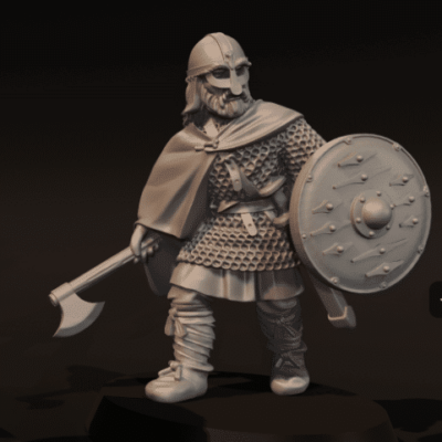 Vendel Era Warrior with Axe v3