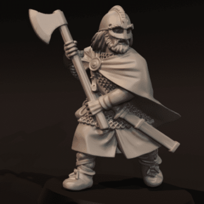 Vendel Era Warrior with Two Handed Axe v3