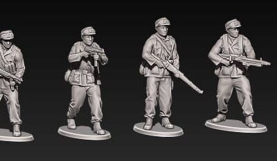 WW2 German DAK Afrika in field caps