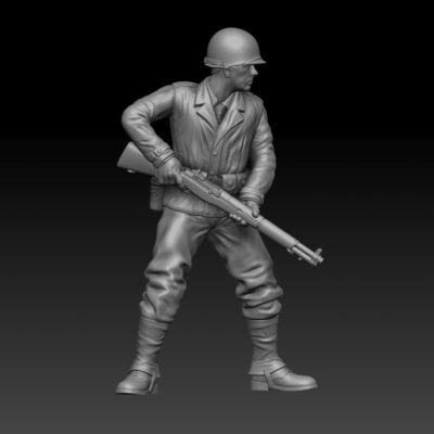 American GI soldier standing