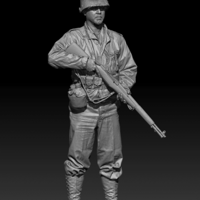 American GI soldier standing