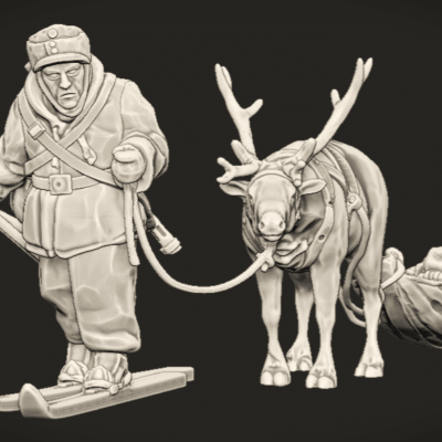 Finnish Winter War Reindeer Sled set