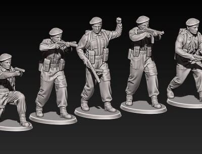 ww2 british commandos in berets