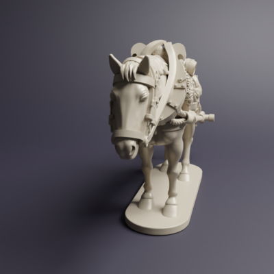 Duchy of Warsaw Artillery Train Horse Standing V01