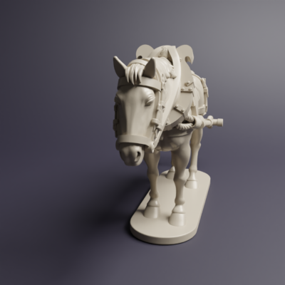 Duchy of Warsaw Artillery Train Horse Standing V02