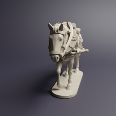 Duchy of Warsaw Artillery Train Horse Standing V03