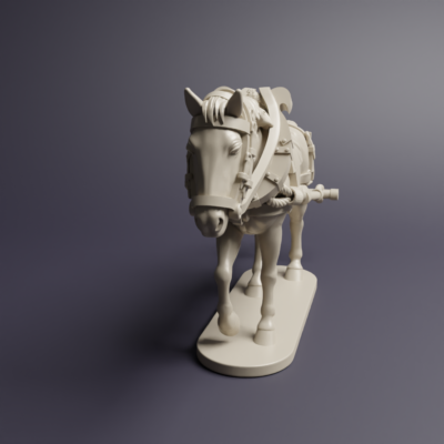 Duchy of Warsaw Artillery Train Horse Standing V04