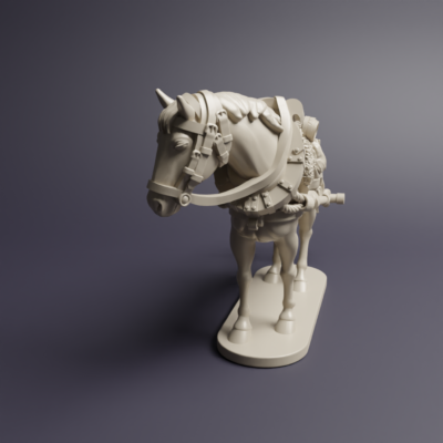 Duchy of Warsaw Artillery Train Horse Standing V05