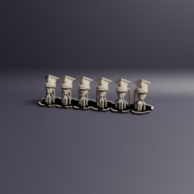 Duchy of Warsaw Horse Artillery Train 1808 Driver Headsx6