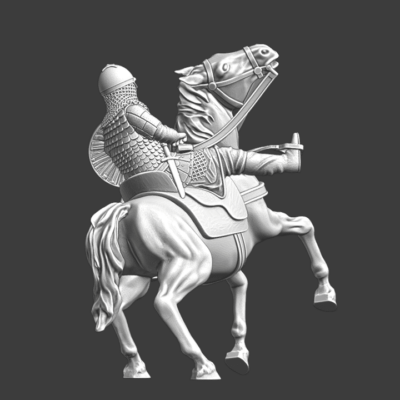 Medieval Kievan Rus warrior falling from his horse - NCM