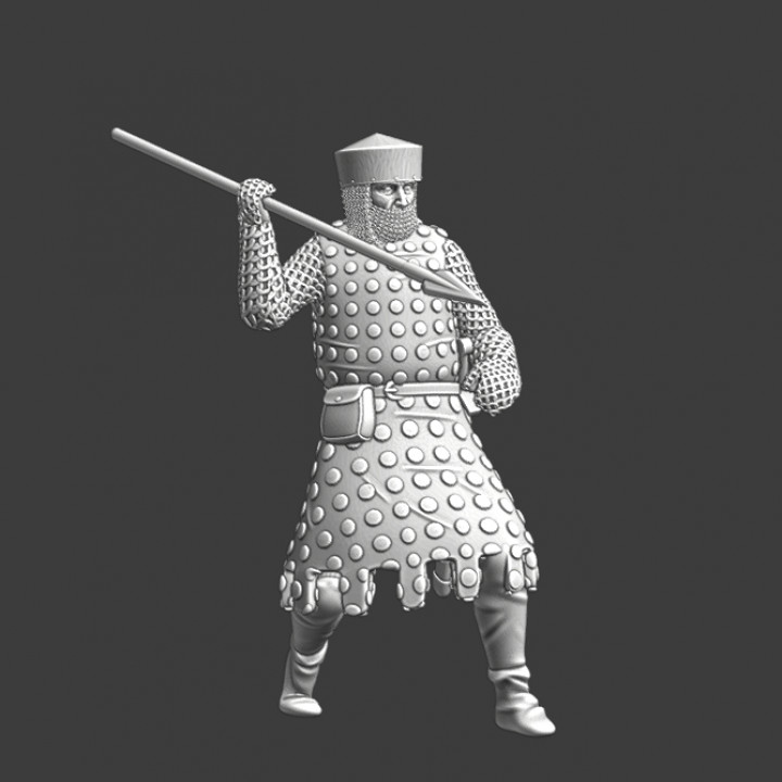 Medieval crusader with javelin