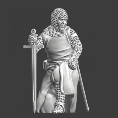 Medieval Crusader Kneeling
