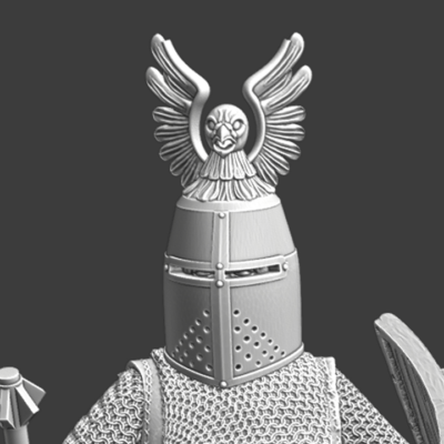 Medieval eagle knight - mace & shield - NCM