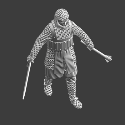 Medieval knight challenging the enemies for combat - NCM