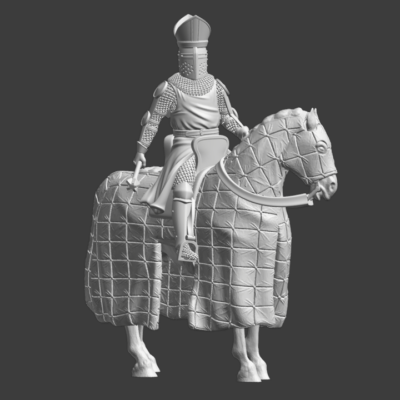 Mounted Medieval Warrior Bishop - NCM