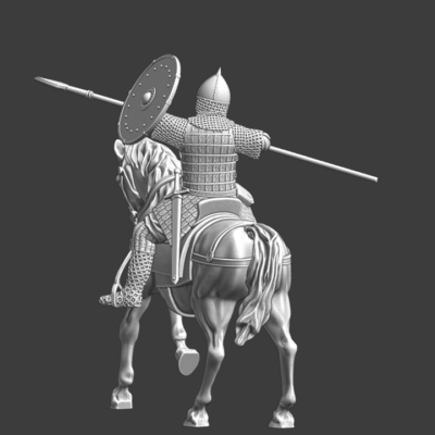 Mounted Kievan Rus - Lance and shield up - NCM