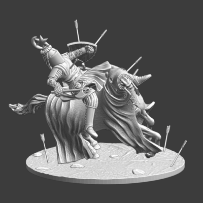 Medieval crescent star mounted knight - Arrowstorm - NCM