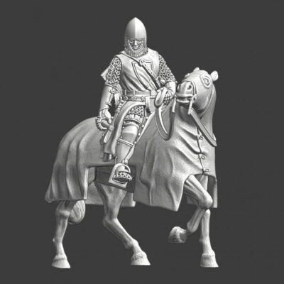Medieval Man-At-Arms model, mounted with axe
