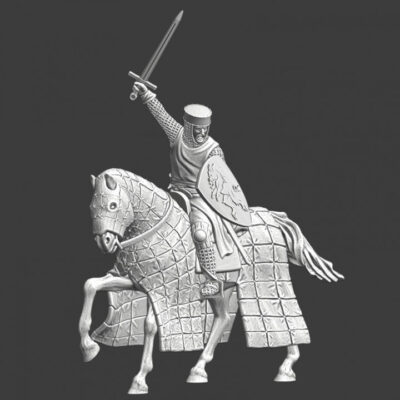 Mounted Crusader Knight - Sword up