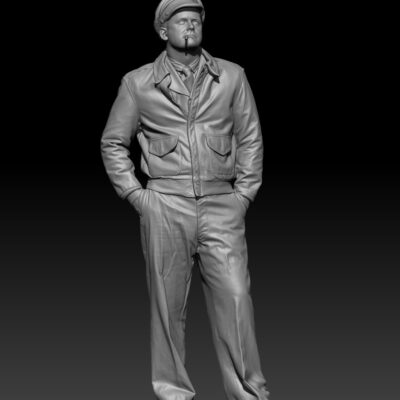 USAAF Pilot standing around bored WW2