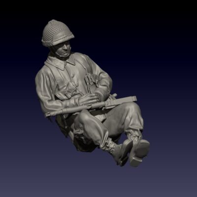 Swedish M59 soldier resting V2 with net