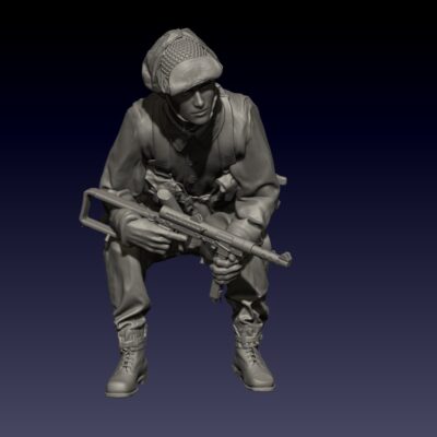 Swedish M59 soldier sitting V2 with helmet net