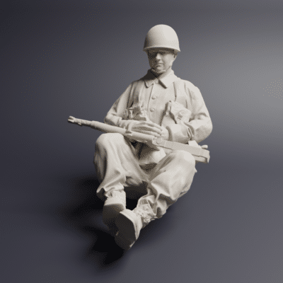 Swedish M59 soldier resting