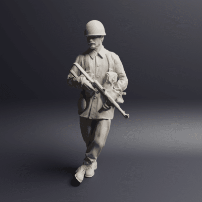 Swedish M59 soldier standing leaning