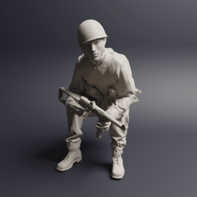 Swedish M59 soldier sitting