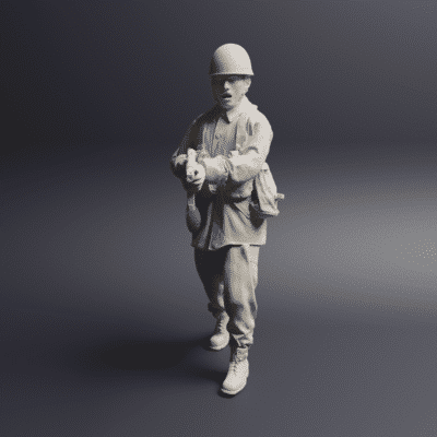 Swedish M59 soldier saying halt