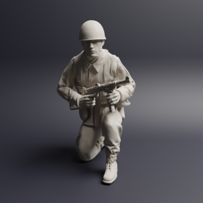 Swedish M59 soldier crouching