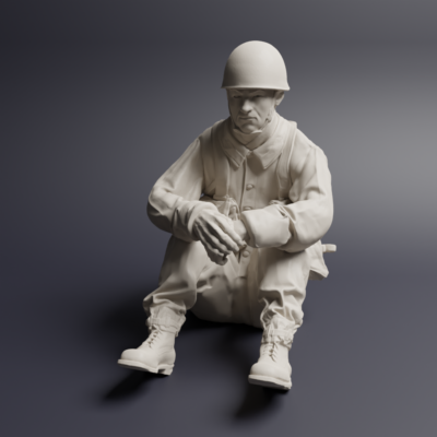 Swedish M59 soldier resting