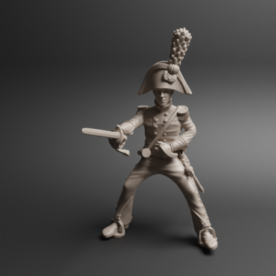 Napoleonic Spanish Officer Charging